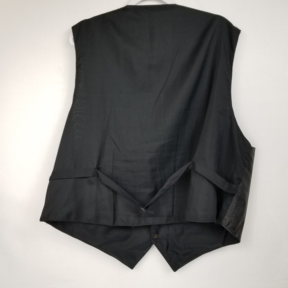 SATREL Black Leather & Fabric Vest Sz L - Picture 5 of 8